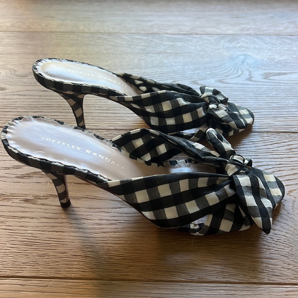 Loeffler Randall black and white gingham heels - Picture 2 of 4